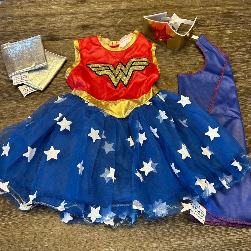 Justice League Wonder Woman Girls Halloween Costume Dress Up Cosplay XS youth